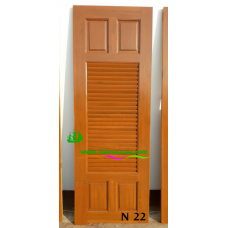 ประตูห้องน้ำไม้สัก รหัส  N22